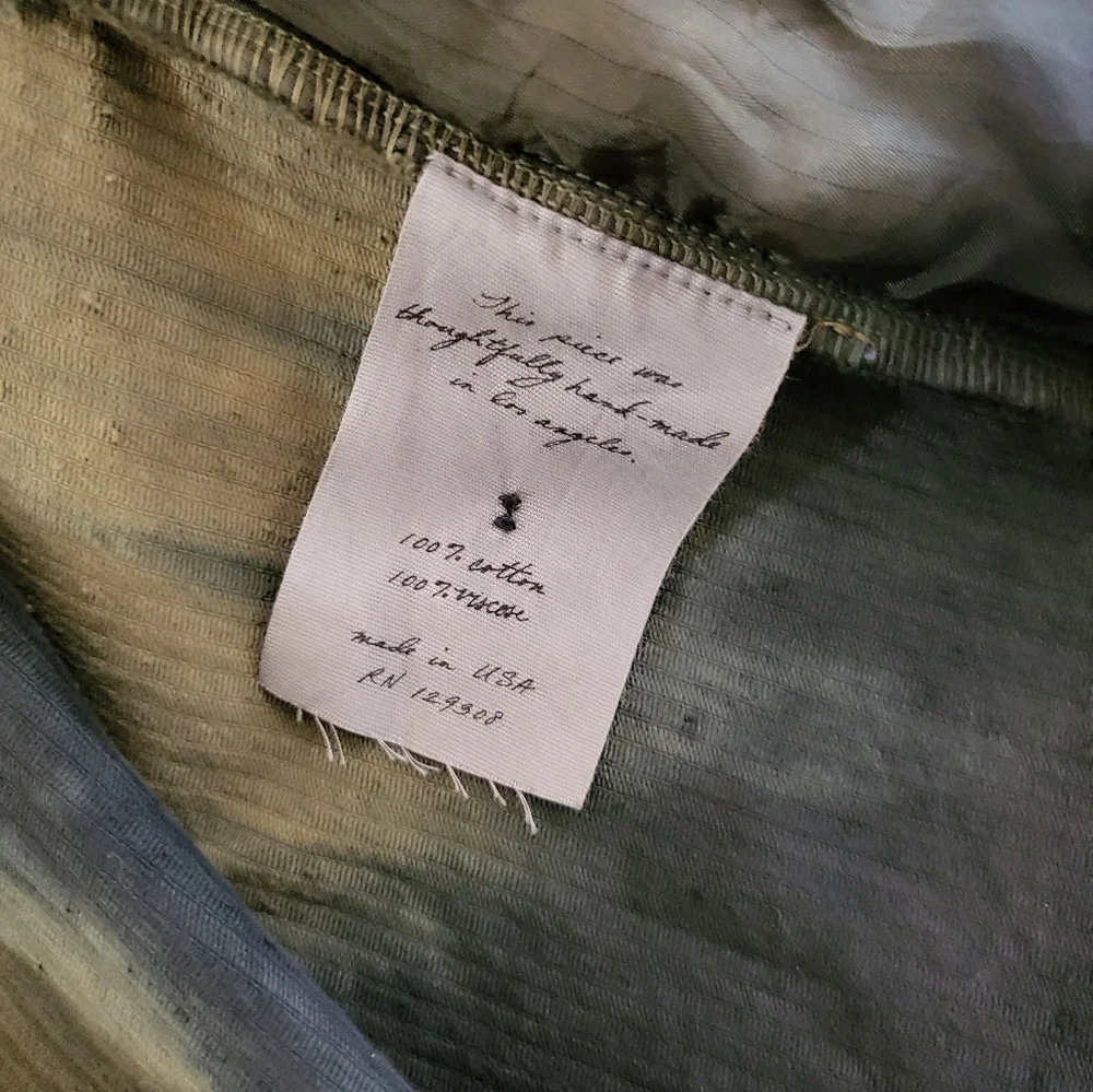 Raquel Allegra tie dye gradient corduroy jacket, sz 0 / S - Picture 3 of 4